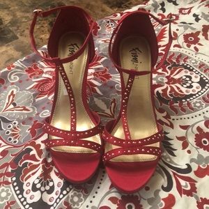 Red Bedazzled heels